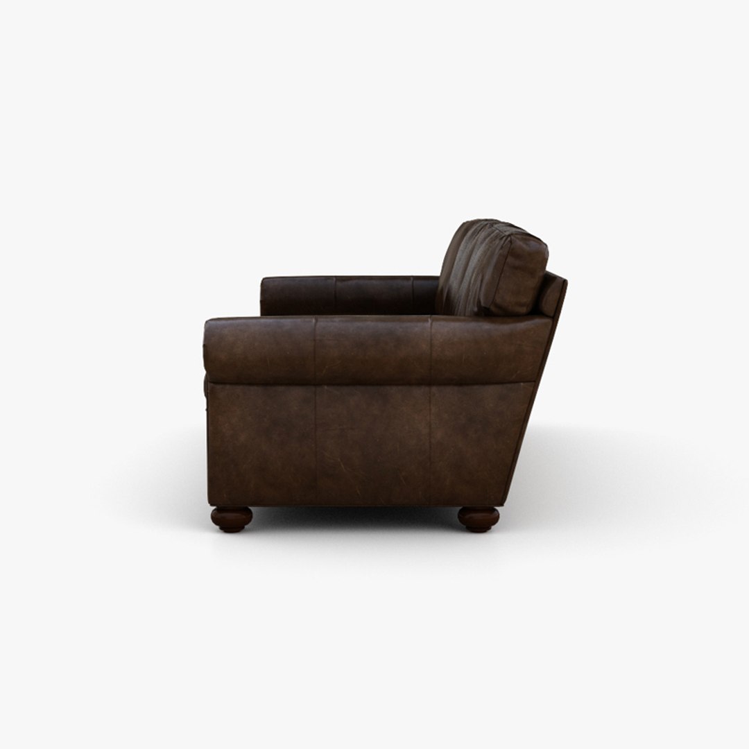 Restoration Hardware Lancaster Leather Sofa 3D Model TurboSquid