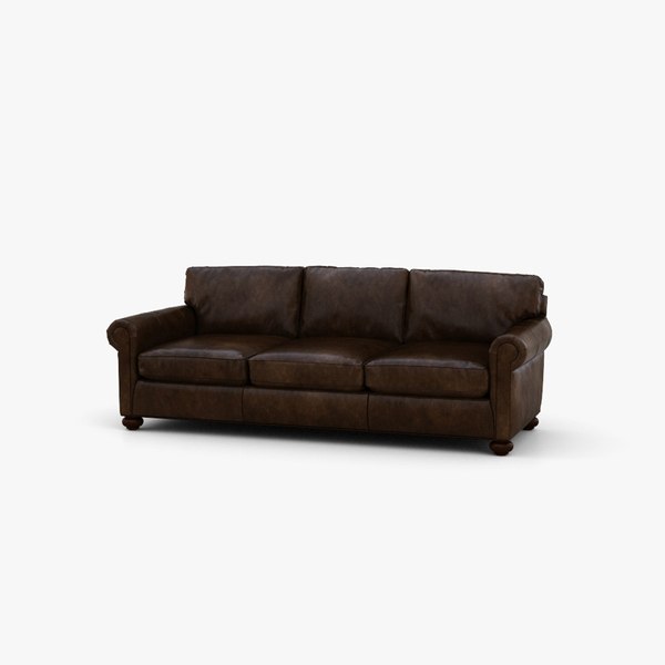 Turbosquid 1765675, Soft Leather Couch