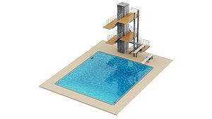 3D model Diving pool