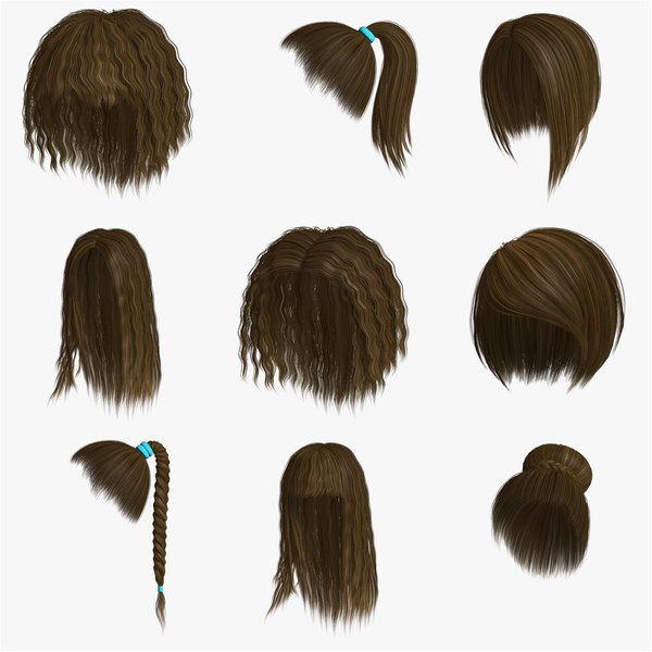 Hair 3D Models download  Free3D