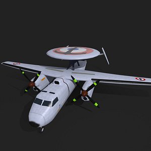 e2c hawkeye French navy 3D model