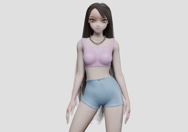 3D model teen cute girl V32265