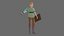 Stylized Alex Minecraft low-poly