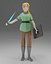 Stylized Alex Minecraft low-poly