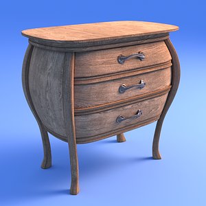 3D art nouveau cabinet closet model
