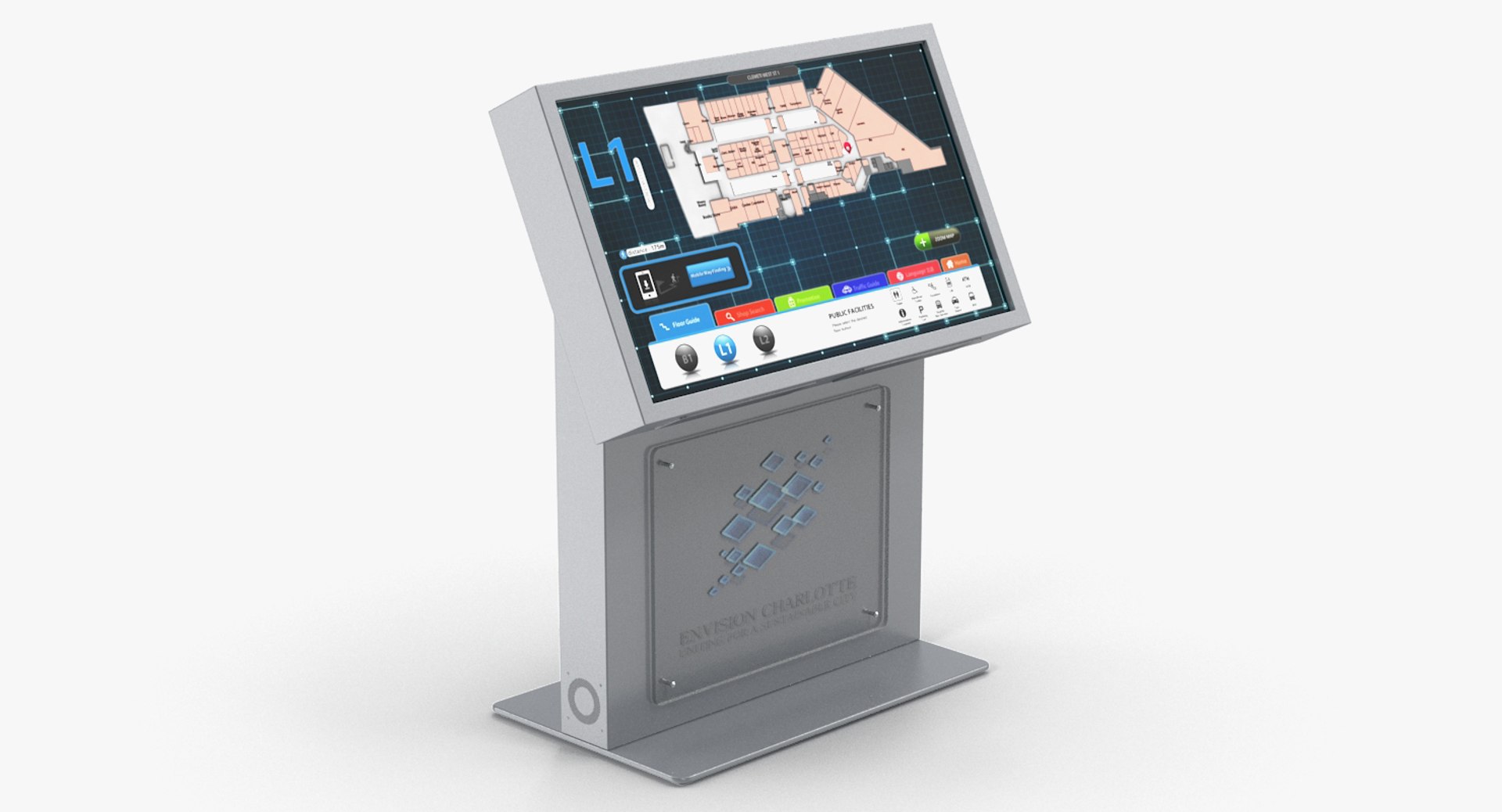 Envision Charlotte Kiosk 3D Model 3D model preview