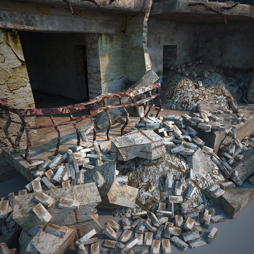 3dsmax destroyed house v3
