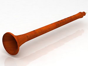 Shawm Woodwind Musical Instrument 3D