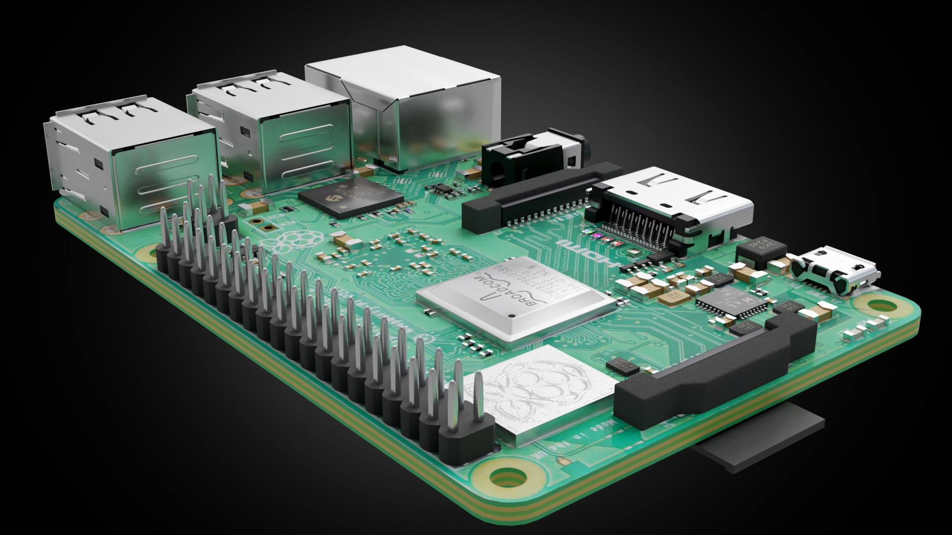 Raspberry Pi 3B Plus Model - TurboSquid 2248001