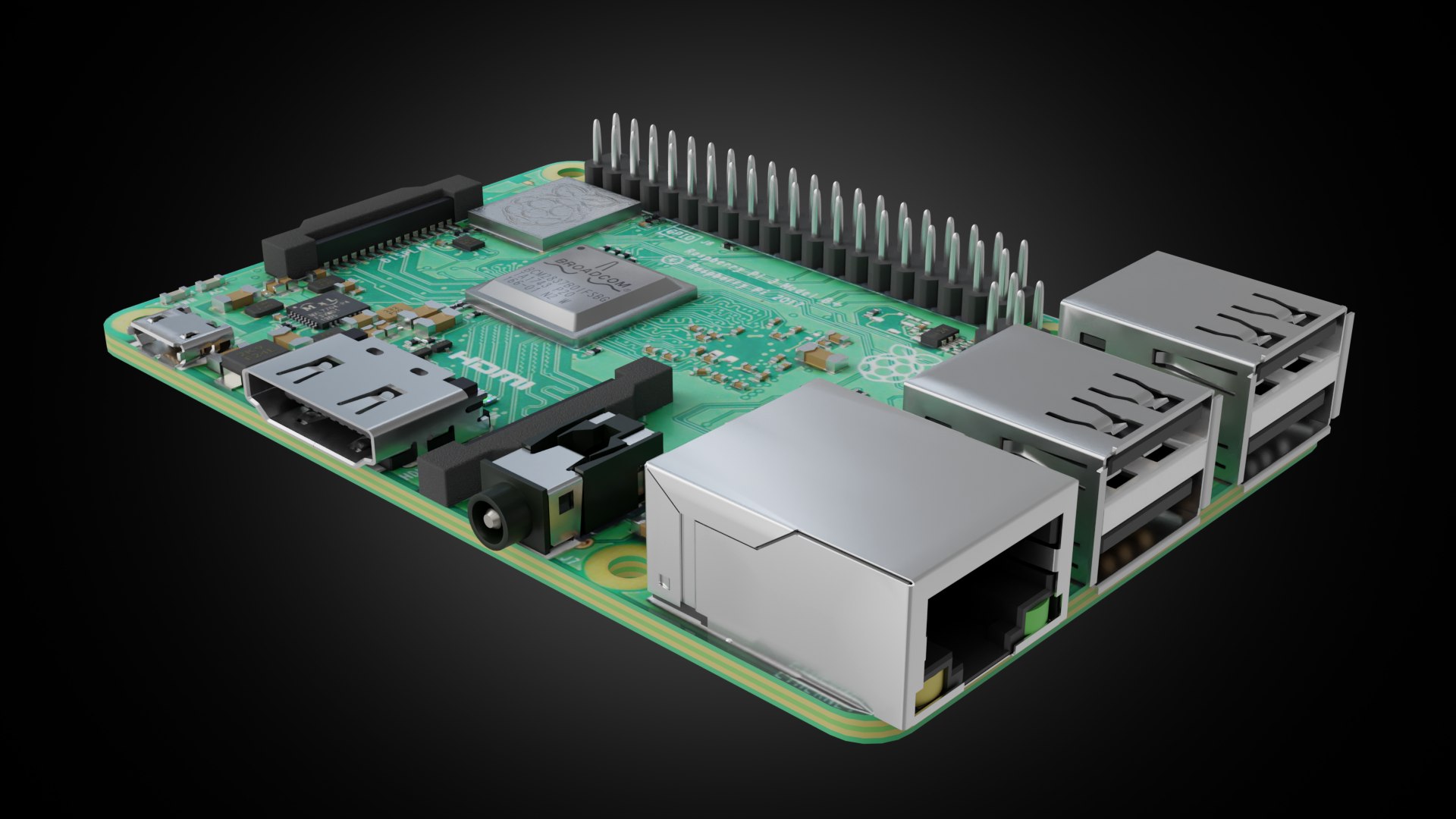Raspberry Pi 3B Plus Model - TurboSquid 2248001