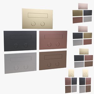 Flush Plate Set 3 Cea Design Pla Pul for Installation Buttons 3D model