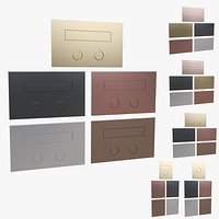 Flush Plate Set 3 Cea Design Pla Pul for Installation Buttons