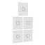 Flush Plate Set 3 Cea Design Pla Pul for Installation Buttons