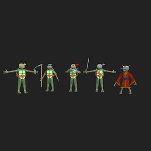 rigged TMNT ninja turtle