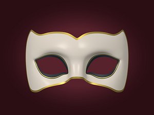 3D mardi gras woman mask model