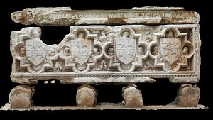 3D wall tomb relief model