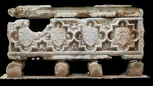Antique tomb relief with figures