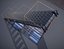 sci-fi ladders stairs blue glass model