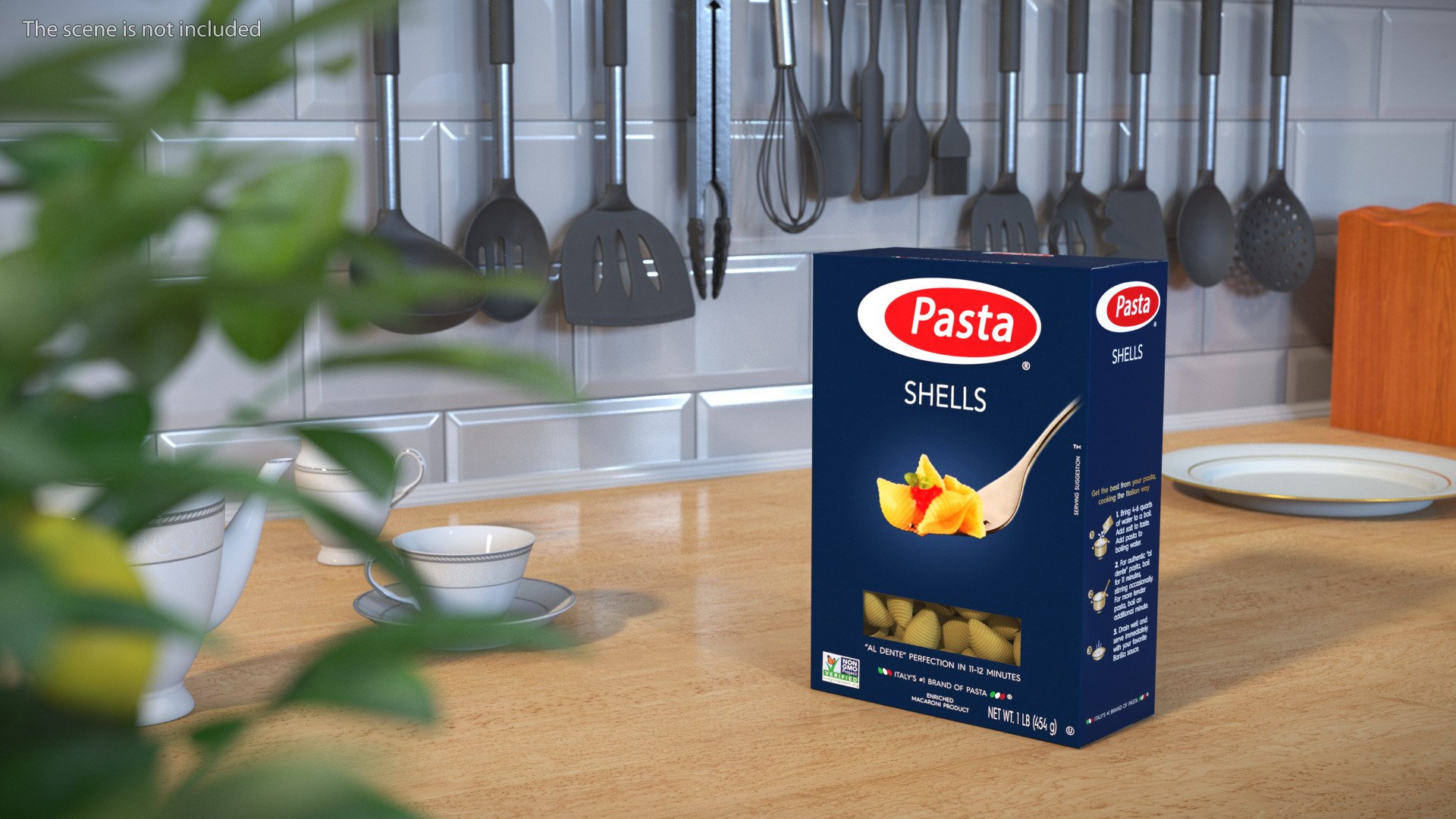 Pasta Shells Box Packaging 3D Model - TurboSquid 2438228