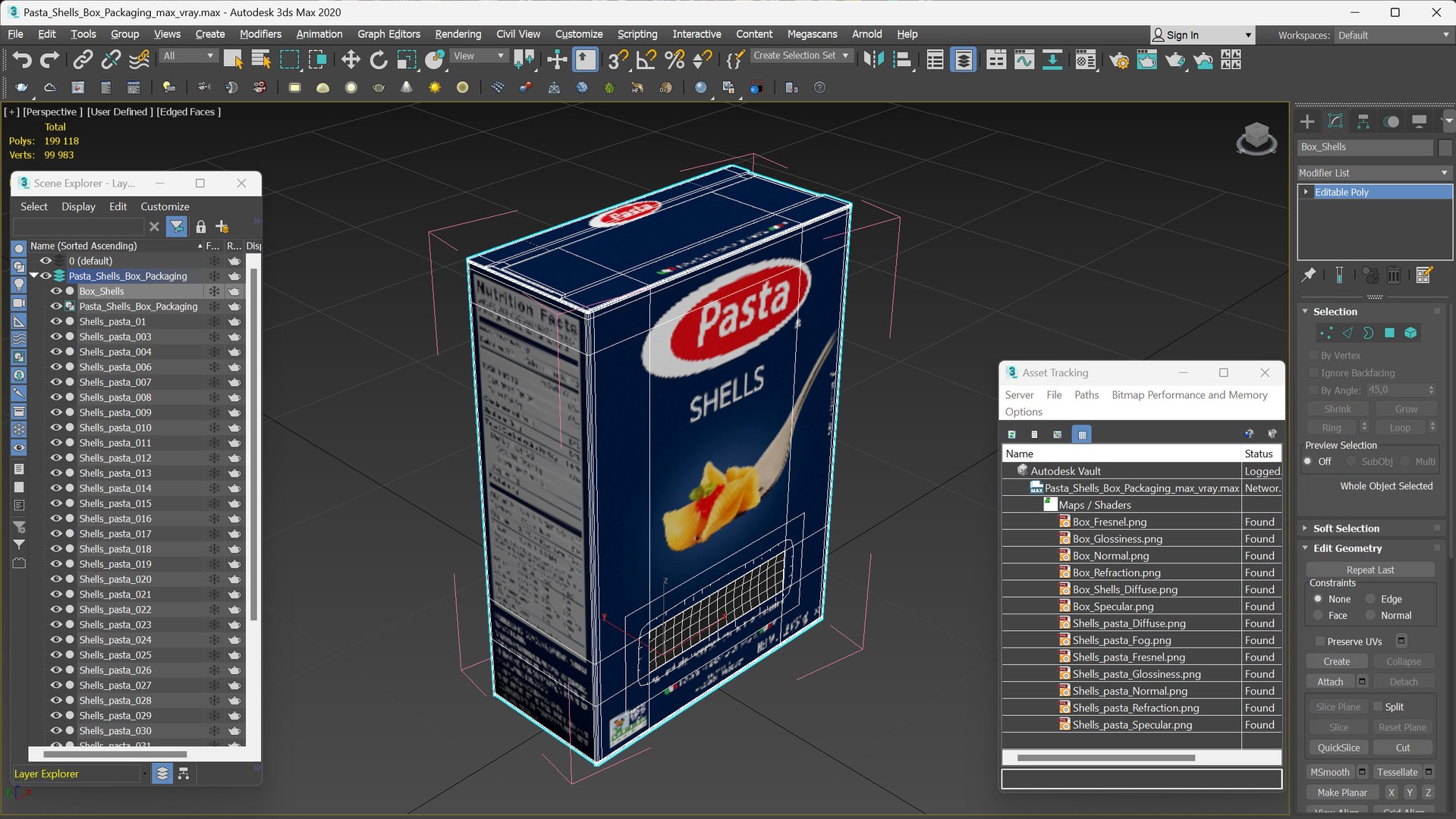 Pasta Shells Box Packaging 3D Model - TurboSquid 2438228
