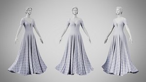3D Dress 38 Gray Suit model