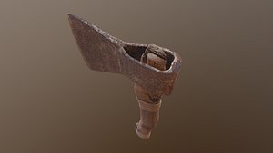 3D An Old Worn-Out Axe model