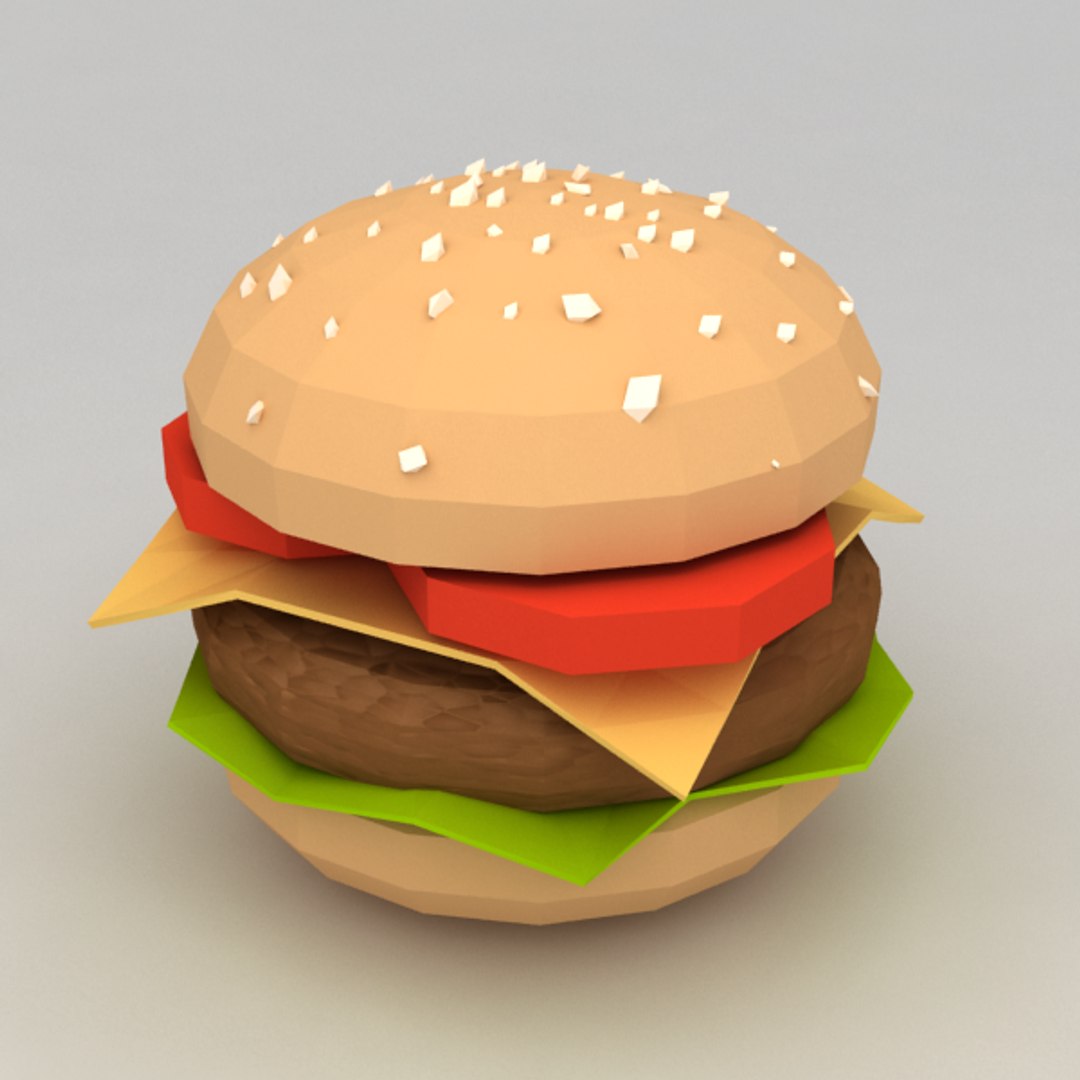 3d Hamburger Minimalistic Model