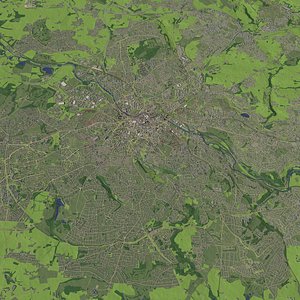 3D Leeds England - city and urban model