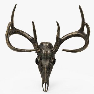 Deer Skull Old Bronze