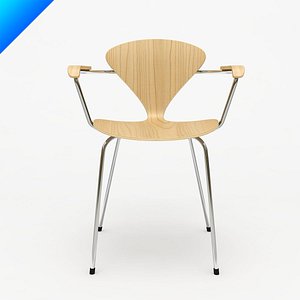 3d cherner metal leg arm chair model