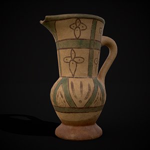Hand Painted Amphora 3D model