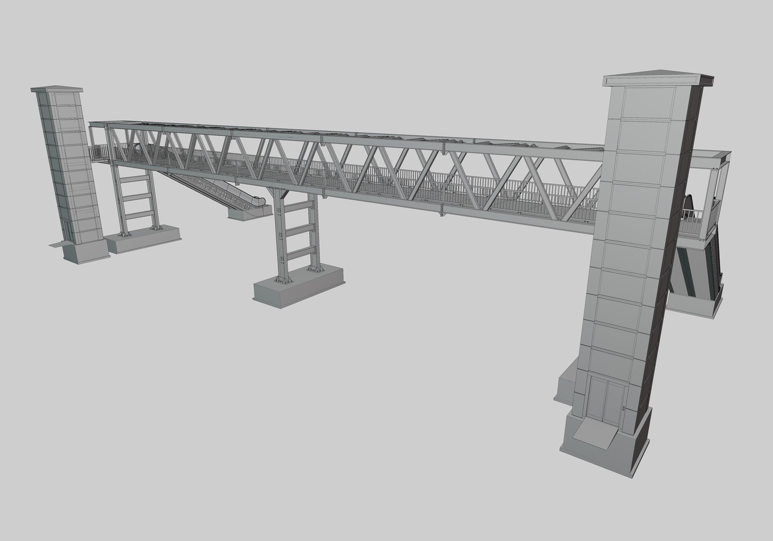3D Steel Pedestrian Bridge-Elevator-Escalator-Truss Type-23 https://p.turbosquid.com/ts-thumb/xX/qEZBiS/Ba/45/jpg/1650465913/1920x1080/fit_q87/3dfe80cd53ea753e268f5a2d8616e529359b4ff3/45.jpg