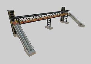 Steel Pedestrian Bridge-Elevator-Escalator-Truss Type-23