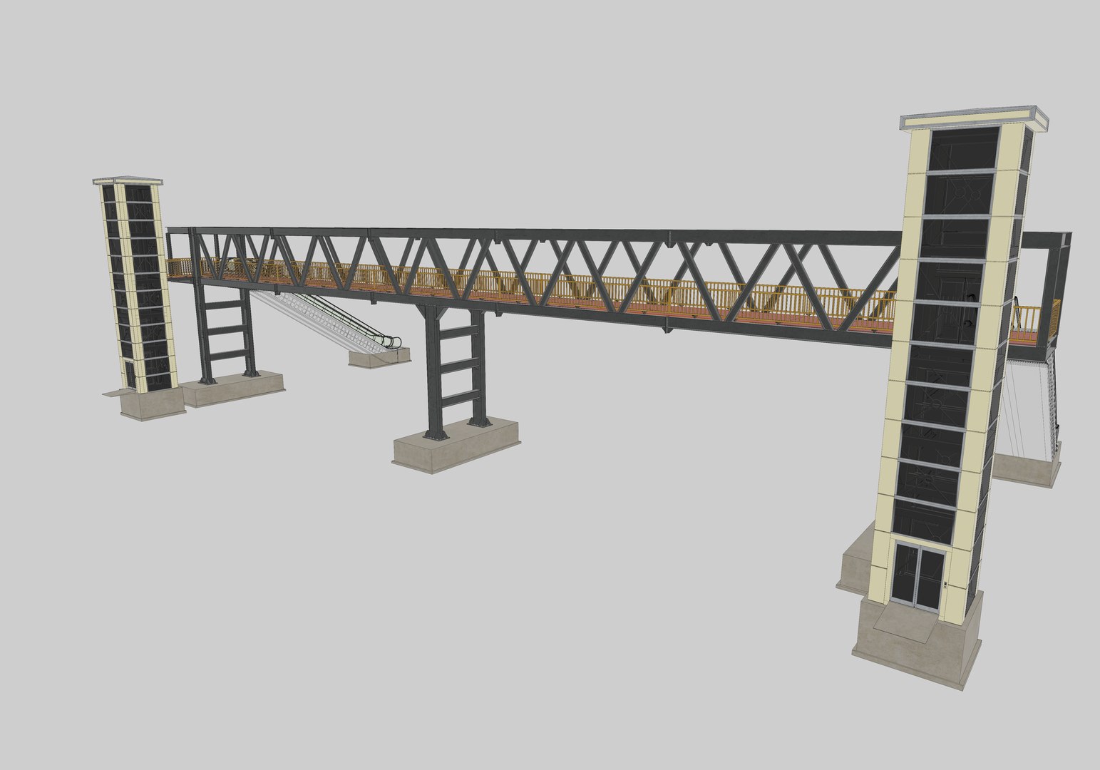 3D Steel Pedestrian Bridge-Elevator-Escalator-Truss Type-23 https://p.turbosquid.com/ts-thumb/xX/qEZBiS/pD/21/jpg/1650465950/1920x1080/fit_q87/21e9e3756226b808308a3f5580885a5511955513/21.jpg