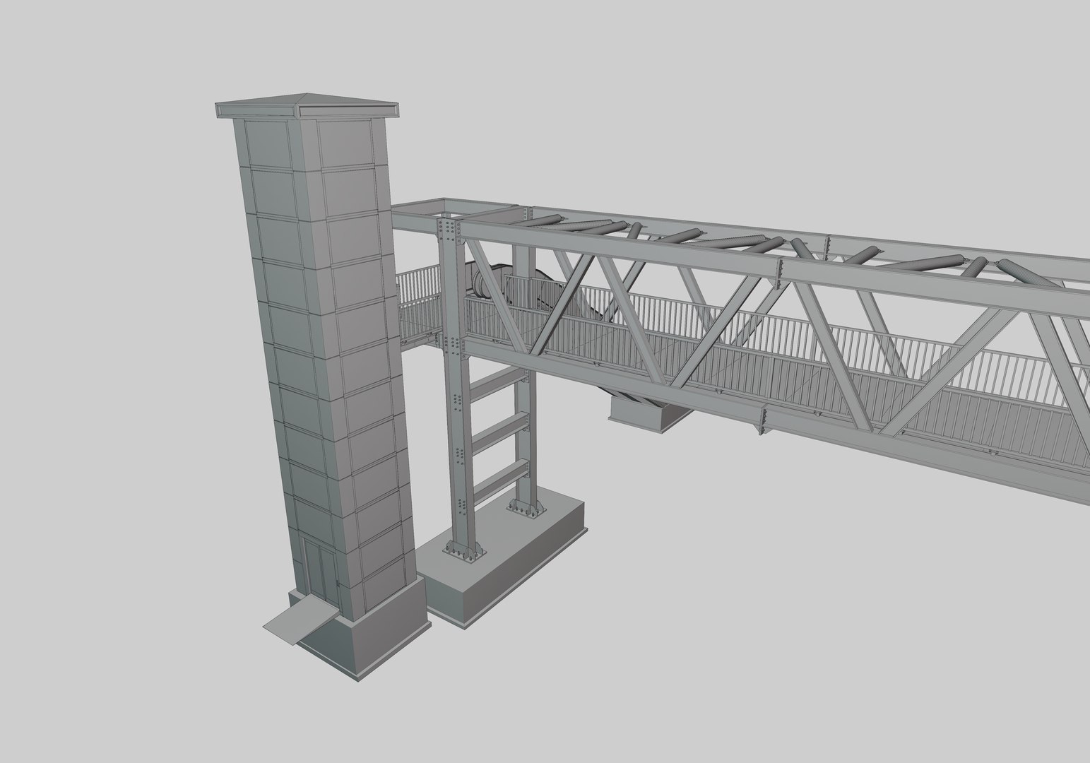 3D Steel Pedestrian Bridge-Elevator-Escalator-Truss Type-23 https://p.turbosquid.com/ts-thumb/xX/qEZBiS/vt/49/jpg/1650465919/1920x1080/fit_q87/0efb46674564615bc363795d84260a6387102b2d/49.jpg