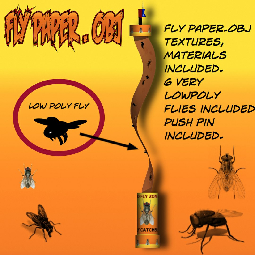 Fly Paper 3d Model
