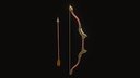 Stylized bow and arrow