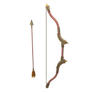 Stylized bow and arrow