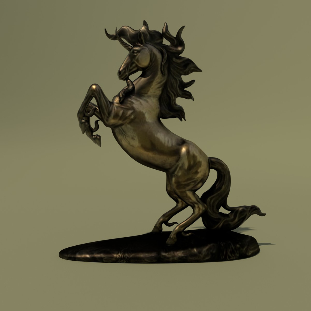 3d Horse Statuettes 1 Model