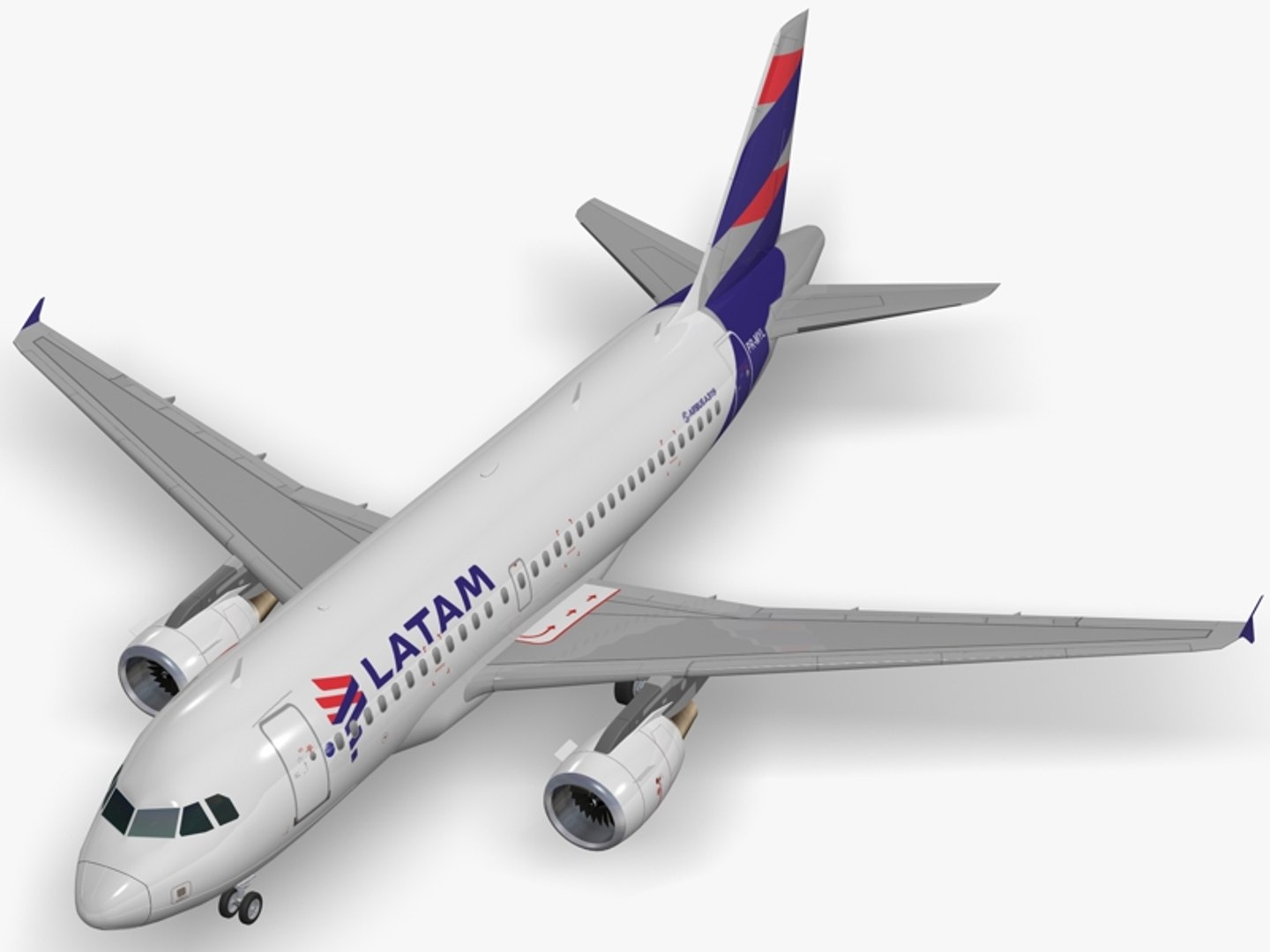 3D Model Airbus Latam A319 - TurboSquid 1291947