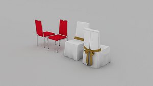 Futura Chair Kursi Futura  Cover  Ribbon 3D model