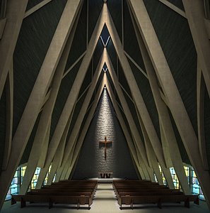church interior 3D model