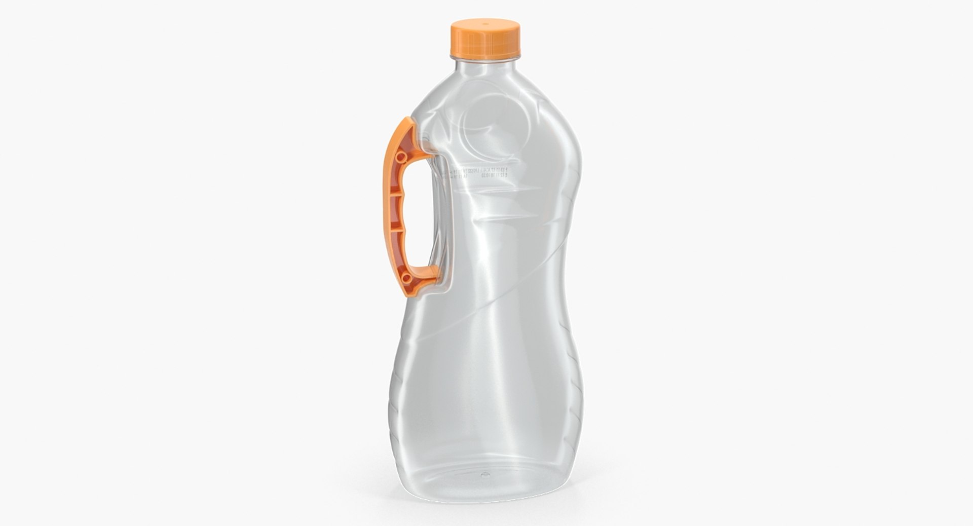 Empty Plastic Package Bottle 3D Model 3D model preview