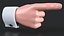 Cartoon Man Hand Pointing Gesture