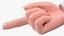 Cartoon Man Hand Pointing Gesture