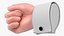 Cartoon Man Hand Pointing Gesture