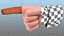 Cartoon Man Hand Pointing Gesture