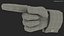 Cartoon Man Hand Pointing Gesture
