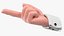 Cartoon Man Hand Pointing Gesture