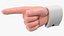 Cartoon Man Hand Pointing Gesture